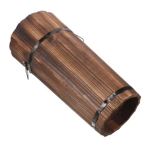 PartyKindom Holz Regenschirmhalter Für Außenbereich Schirmständer Für Eingangsbereich Praktische Schirmablage Mittlere Design Aus Karbonisiertem Holz