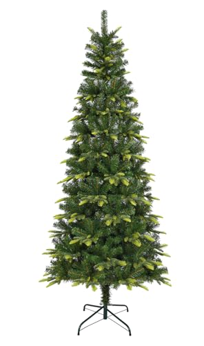 Uten Bleistift Weihnachtsbaum 180 cm, Realistischens PE Innendekoration Künstlicher Tannenbaum, PE & PVC 600 Natürlich Aussehende Spitzen, Aufklappbare Zweigen, 2 Arten Zweigen, Wiederverwendbar