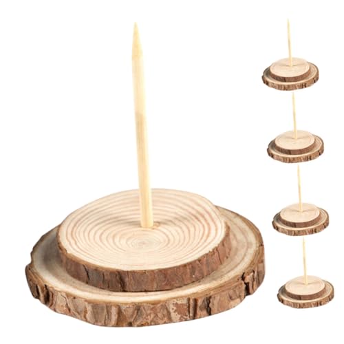 PRETYZOOM 5St Weihnachtsbaumbasis Standfestes Weihnachtsbaumgestell Weihnachtsbaumständer mit Naturholzoptik gefälschter Weihnachtsbaumhalter Christbaumständer gefälschter Baumständerhalter