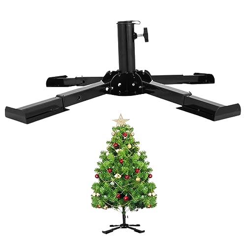 Muzrunq, faltbar, dehnbarer, robuste, rostfreie Weihnachtsbaumbasis aus Eisen künstliche Bäume 2,3–3,3 Loch