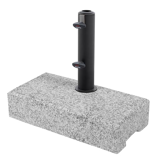 Doppler Balkonsockel Granit 25kg mit Griffmulden I Schirmständer für Sonnenschirme mit max. 200cm Schirmdurchmesser & 2,5-4,8cm Rohrdurchmesser I robuster Schirmständer für Terrasse oder Balkon