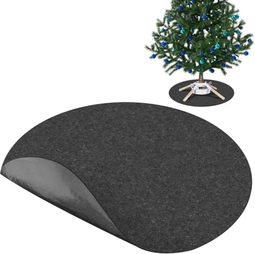 GIONAR 77 cm wasserdichte Weihnachtsbaum-Ständerma tte, rutschfester Filz-Baumständer, Bodenschutz, graue Weihnachtsbaumstützmatte , zur Vermeidung von Böden vor Tannennadeln, Flecken und Kratzern