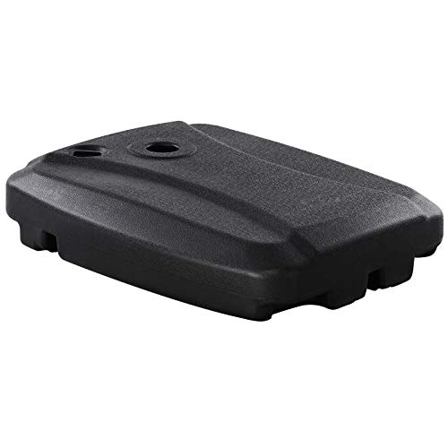 RELAX4LIFE Sonnenschirmständer, Schirmständer mit Rollen, Sonnenschirmhalter aus HDPE, Befüllbar mit Wasser(60 L)/ Sand (95 kg), Balkonschirmständer für 65 mm Schirmstangen, Schwarz