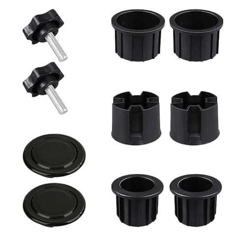 BildeeMait 10-teiliges Set Sonnenschirmständer Halter Zubehör mit Kunststoffrohrhülse und Befestigungsschrauben 38mm und 48mm Ständer