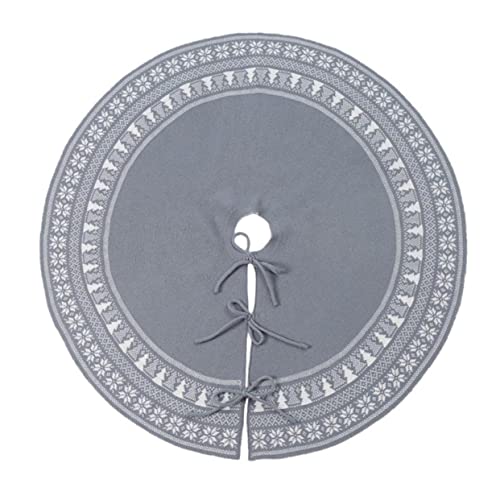 Warmhm Gestrickter Weihnachtsbaum-Rock in Violett - Dekorative Christbaumdecke Als Eleganter Baum-sockelbezug Für Festliche Weihnachtsbaum-Dekoration