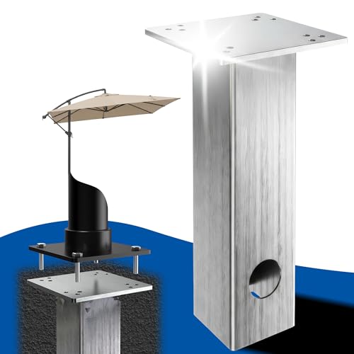 4smile Bodenhülse Sonnenschirm - Solide Bodenhülse zum Einbetonieren, zuverlässiger Bodenanker für Ampelschirme