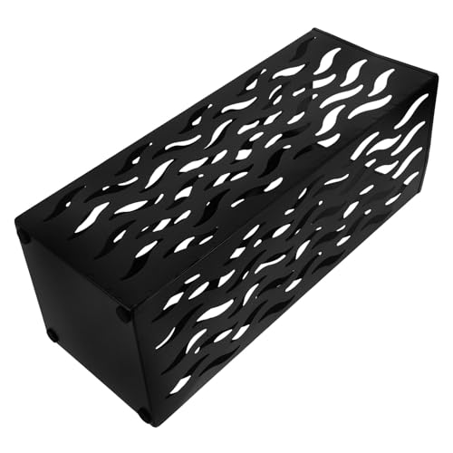 HOODANCOS Multifunktionaler Metall schirmständer Eimer Schwarz Langlebiger Regenschirmhalter für Eingangsbereich Vielseitiger Aufbewahrungskorb für Schirme Trockenblumen und Gehstöcke im