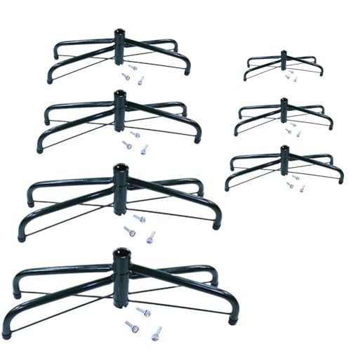 FUBESK Klappbarer Weihnachtsbaumständer, Metall-Basishalterung für 1,2–1,8 m künstliche Bäume, stabiles Stahlstativ mit verstellbaren Schrauben, faltbare Beine für einfache Lagerung (Silber)