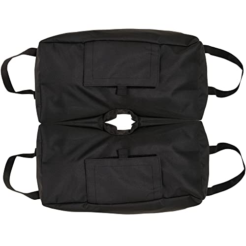 Outsunny Sonnenschirmständer Schirmständer Sandsack Marktschirmständer 2 x Beutel befüllbar 50 kg mit Schaufel Polyester + Kunststoff Schwarz 50 x 25 x 18 cm