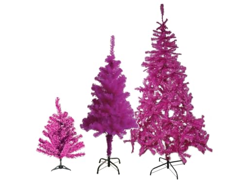 Outgarden 180 cm künstlicher PVC Weihnachtsbaum Lila mit Schnellaufbau Klapp-Schirmsystem, schwer entflammbar, unechter Tannenbaum inkl. Metall Christbaum Ständer
