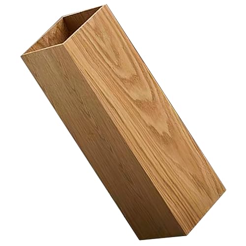 MAGICLULU Hölzerner Regenschirm Eimer rustikaler Schirmständer Regenschirmablage im Eingangsbereich Schirmauflage Aufbewahrungsgestell für Regenschirm Schirmhalter Holz Plastik Khaki