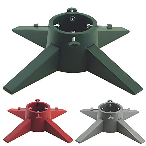 Modern Christmas Tree Stand/Base-Halter mit Reservoir ? Neueste modernes Design mit 4 Way abnehmbaren Beinen - grün