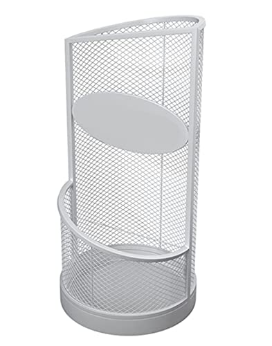 MEVZHH Schirmständer, Schirmhalter Schirmständer Halbrund Schirmständer Mit Hohlmetall Mesh Einfreistehender Wanderstab Rohrhalter Für Home Office Schirmständer Schirmständer/Wit/25 * 56Cm