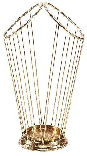 Kobolo Schirmständer Double - lackiertes Metall - Gold - Zwei Öffnungen