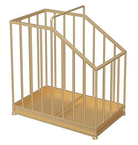 Vintage Schmiedeeisen Schirmständer mit Abtropfschale – freistehender Gehstockhalter, elegante Aufbewahrungslösung für den Eingangsbereich für Zuhause, Flur oder Veranda (D)