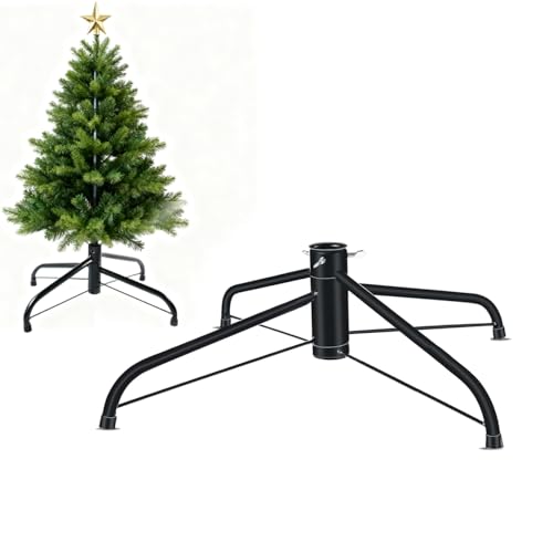 RUIBIXING Weihnachtsbaumständer, Christbaumständer, Weihnachtsbaum Ständer Halter Faltbares Eisen Weihnachtsbaum 1.4 Füße Halterung Halter Basis mit Daumenschraube (41 cm), Weihnachtsbaum Basis