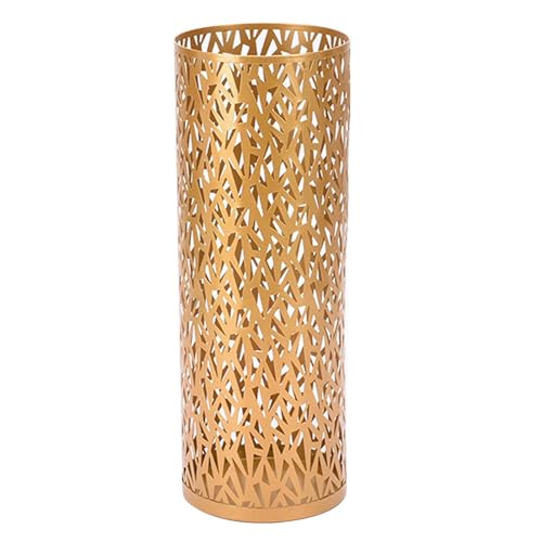 Generisch Schirmständer | Metallischer Regenschirmständer mit modernem Design und geometrischer Schnitzerei, rund für Wohnung und Schlafsaal