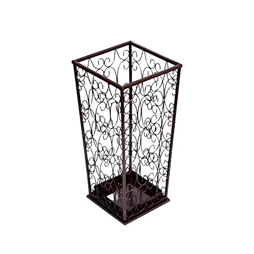 KWMAEEUID Schirmständer, Schirmständer für Gehstöcke, schnell trocknender Schirmständer aus Metall im Vintage-Stil für Zuhause, Klassenzimmer/Bronze