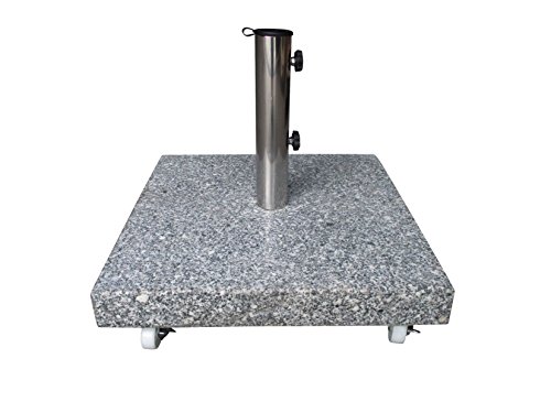 40 kg Granit Schirmständer mit XXL Rollen einzeln feststellbar