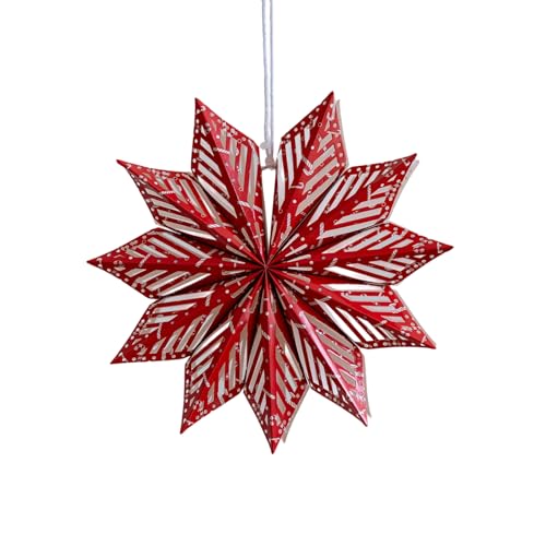 NVOQILIN Papier-Schneeflocken-Orna ment, wasserdicht, knitterfrei, für Weihnachtsbaum, Decke, Fenster, Dekoration