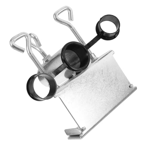 Hemobllo Sonnenschirmhalter Regenschirm Überdachung Fester Clip für Wagen strand schirmhalter Sonnenschirmstütze dreirad schirmhalter schirmständer basis Eisen Silver