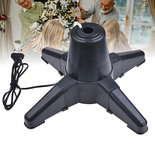 HmLotd Elektrischer Weihnachtsbaum, Feste Baumbeine, drehbarer Weihnachtsbaumständer, kann in Zwei Ebenen eingestellt Werden, um 360 Grad drehbare Basis, passend für Stangengrößen