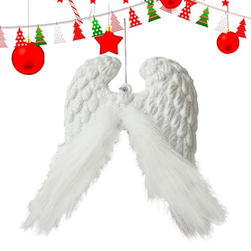 ZAGARO Weihnachtsdekoration zum Aufhängen | Engelsflügel Elch Baumschmuck - Tragbarer Weihnachtsbaumschmuck für Weihnachtsbäume, Decken, Türen