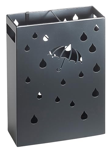 Kobolo Schirmständer Regenschirmhalter - Umbrella - aus Metall - mit Ausstanzungen - schwarz