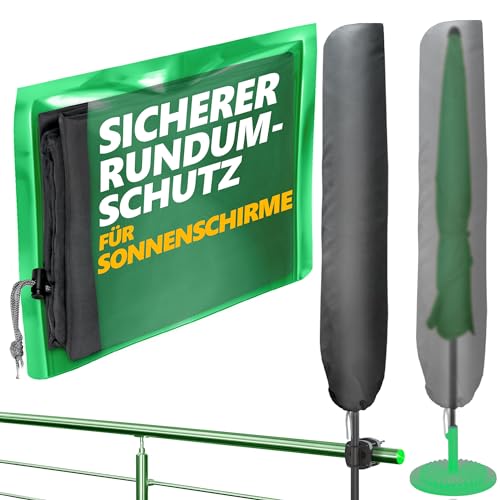 4smile Sonnenschirm Schutzhülle - Schutzhülle für Schirm 2 m Ø / 2 m x 1,25 m - Polyester Sonnenschirmhülle wetterfest, strapazierfähige Schirmhülle, Abdeckung Sonnenschirm Standard