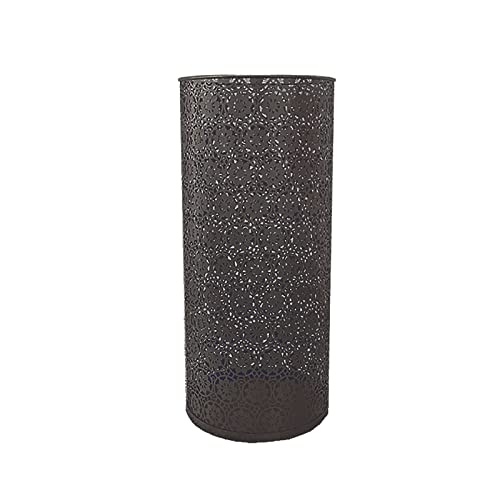 ZRQSMCX Schirmständer, durchbrochener Schirmhalter, Vintage-Metallgestell, runder Flur-Schirmständer, für Schirme, Spazierstock-Aufbewahrung shalter (schwarz)