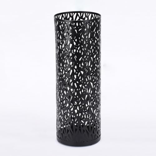 Vintage Metall-Schirmständer, großer Schirmhalter für den Eingangsbereich, gewerblicher Schirmständer für Hotels, moderner Schirmständer (Schwarz)