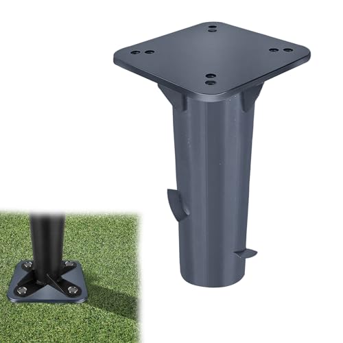 CEEDIR Universal Metall Schirmständer Bodenplatte Sonnenschirmständer Bodenhülse für Ampelschirme Sonnenschirm Kurbelschirm Bodenanker Dunkelgrau