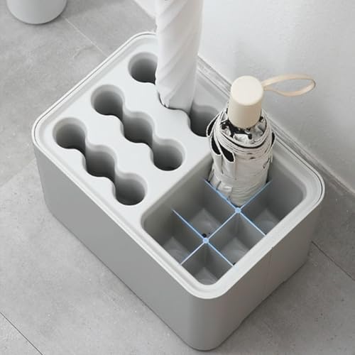 Generisch Regenschirmständer Vintage Retro Schirmständer Balkon Wasser Schmaler Schirmständer Weiß,Grey