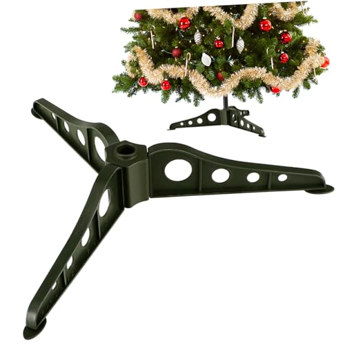 NOLITOY Stabiler Weihnachtsbaumständer Grüner Kunststoffhalter Robust für Künstliche Weihnachtsbäume Abnehmbarer Weihnachtsbaumfuß mit Sicherer Basis für Festen Stand und Einfache Montage