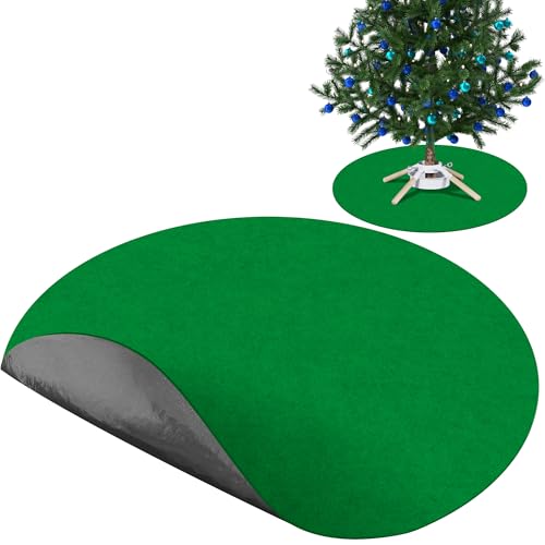 EBaokuup 121,9 cm großer Weihnachtsbaumständer, rutschfeste Filz Baumständer, Tablett Matte, grüne Weihnachtsbaumstützmatte zur Vermeidung von Böden vor Tannennadeln, Flecken Kratzern