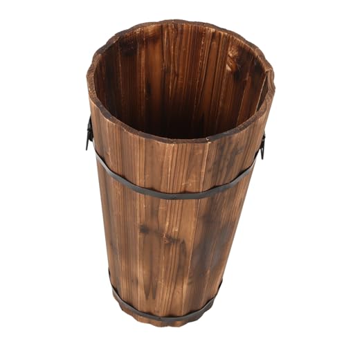 Mobestech Holzschirmhalter Schirmständer für Eingangsbereich Stabiler Regenschirm Organizer aus Robustem Holz Platzsparend Vintage Design für und Außenbereich