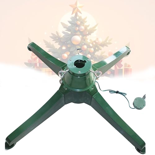 DHMYYXGS Elektrischer Weihnachtsbaumständer,36 0 Grad Drehbarer Weihnachtsbaumständer,Ho chleistungs-Drehbarer Weihnachtsbaumständer,St abiles Baumstützregal Heim-Feiertagsdekoratione n,80cm