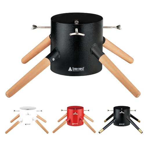 Tree Nest Weihnachtsbaumständer Christbaumständer Baumständer Weihnachtsbaum Standfuß Ständer mit Wassertank für Große Bäume - Family Christmas Tree Stand für Bäume bis 3.5m, 6-15cm Stamm Schwarz