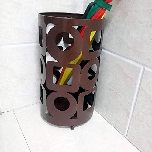GUIXAN Sonnenschirmhalter, Schirmständer, Schirmständer, Hotellobby, Zuhause, einfacher schmiedeeiserner Schirmfass-Aufbewahrungse imer, bodenstehender Schirmständer/Weiß