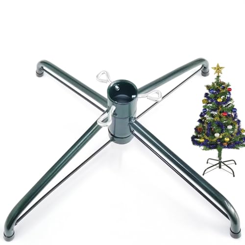EasyBravo Weihnachtsbaumständer für 1,2 bis 1,8 m große Bäume, passend für 2,5 3,2 cm Stangen