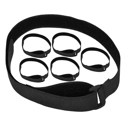 BESPORTBLE 6 Stück Zubehör für Gartenschirme verstellbare Schirmgurte Deck Sonnenschirmständer abstoßen Steht Dienstgürtel für Camping Befestigungsgurte für Polyester Black