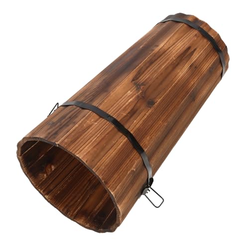 Cabilock Umbrella Stand Aus Karbonisiertem Holz Vintage Regenschirmhalter Für Und Außenbereich Stabiler Schirmständer Für Lange Und Kurze Regenschirme Stilvolle Aufbewahrungslösung