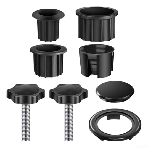 Volakebeing 8 Stück Schirmständer Halterung Adapter Set mit 3 Reduzierringen (32/38/48mm) Kunststoff Rohrhülse Befestigungsschrauben für Sonnenschirmständer schwarz Volakebeing 8 Stück Schirmständer Halterung Adapter Set mit 3 Reduzierringen (32/38/48mm) Kunststoff Rohrhülse Befestigungsschrauben für Sonnenschirmständer schwarz