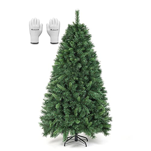 SALCAR Weihnachtsbaum Künstlich 180 cm, Künstlicher Tannenbaum mit Handschuhen und Metallständer, Weihnachtsbäume als Weihnachtsdeko Innen