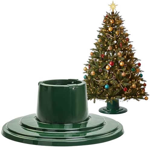 botle Weihnachtsbaumständer Christbaumständer Wassertank Ø 39,5cm Volumen 1,0L Kunststoff Grün für Weihnachtsbäume bis 2,0 Meter Höhe Naturbaum Kunstbaum