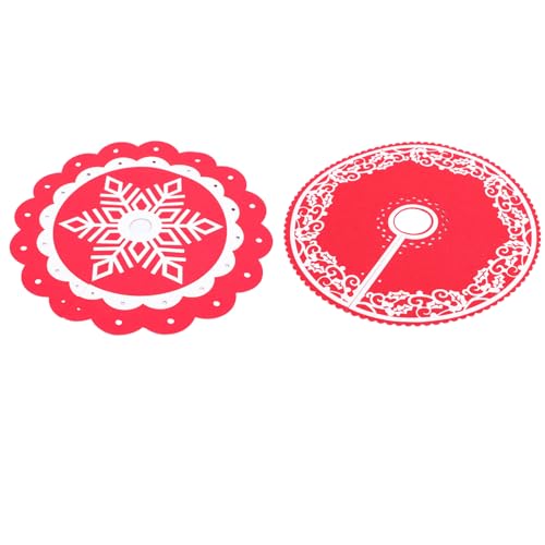 PRETYZOOM 2stücke Weihnachtsbaumdecke aus Hochwertigem Material Weihnachtsbaumdeko-Access oire mit Realistischer Textur Baumschmuck für Weihnachten in Schönen Farben und Filigranen Mustern