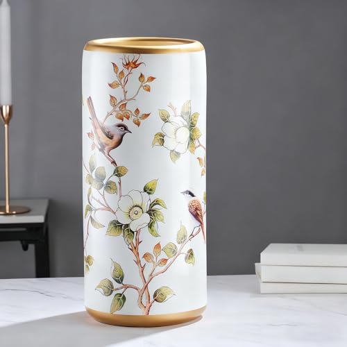 BEBANE Keramik-Schirmständer, Vintage-Keramik-Schirmst nder, Schirmständer für den Eingang, multifunktionales bemaltes Porzellan, geeignet für den Eingangsbereich im(C)