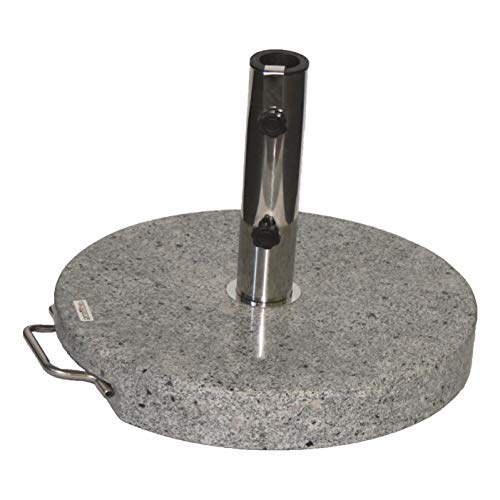 Profiline 40 kg Granit Schirmständer mit Rollen, rund, Edelstahl, 451070