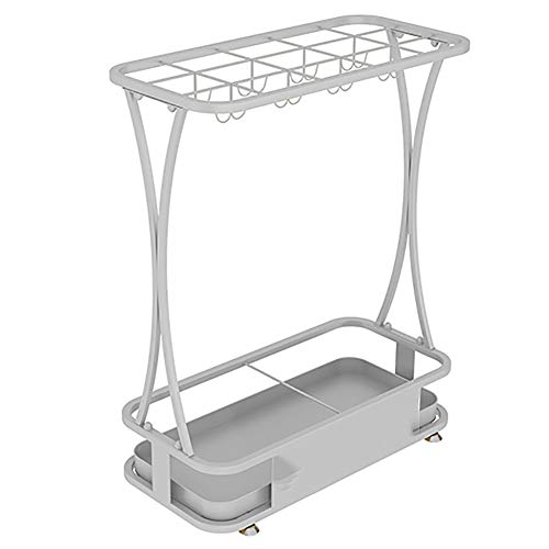 Schirmständer aus Metall mit 8 Haken, groß/klein, Regenschirmhalter für Heimdekoration, Innendekoration, stilvoller weißer Regenschirm-Organizer für Eingangsbereich und Wohnzimmer