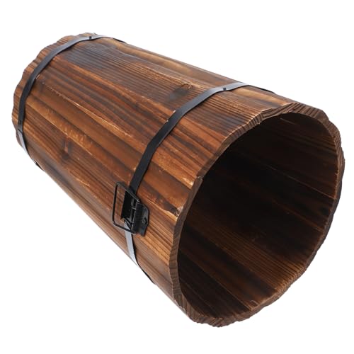 OUNONA Schirm Eimer Schirmständer für den Eingangsbereich Regenschirm-Aufbewahrungs gestelle Schirmhalter aus Holz Regenschirmregal Regenschirm-Organizer Schirmbehälter Kiefernholz